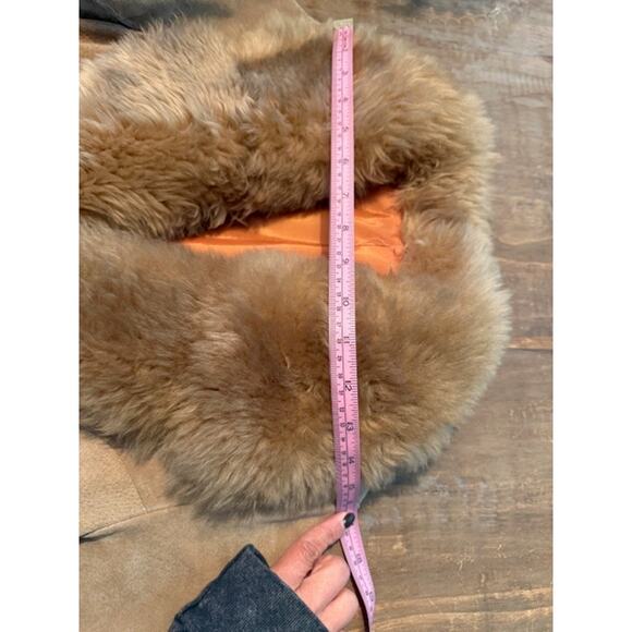 Vintage Penny Lane Tan Suede Jacket with Fur Collar Size XS-S - Picture 7 of 9